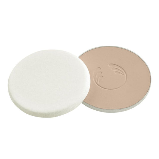The Body Shop Tea Tree Face Base Vegan Skin Clarifying Powder Foundation Refill, Light 1N, 9g - Front View