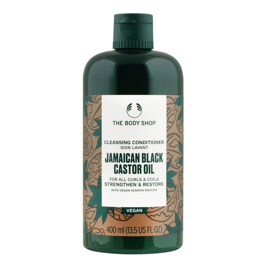 The Body Shop Jamaican Black Castor Oil Vegan Cleansing Conditioner For All Curls & Coils 400ml - Front View