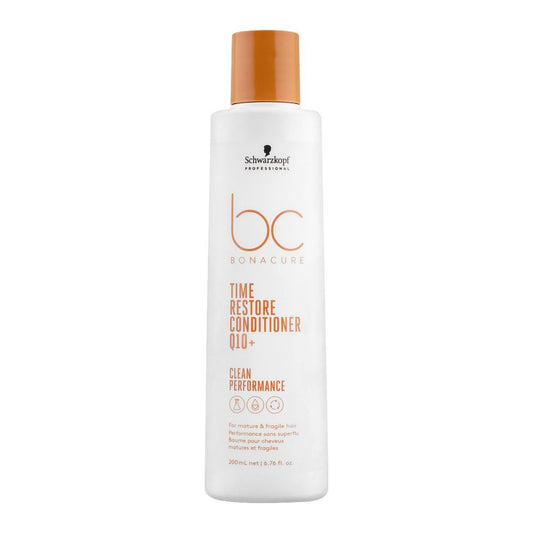 Schwarzkopf BC Bonacure Q10 + Clean Performance Time Restore Conditioner, For Mature & Fragile Hair, 200ml - Front View