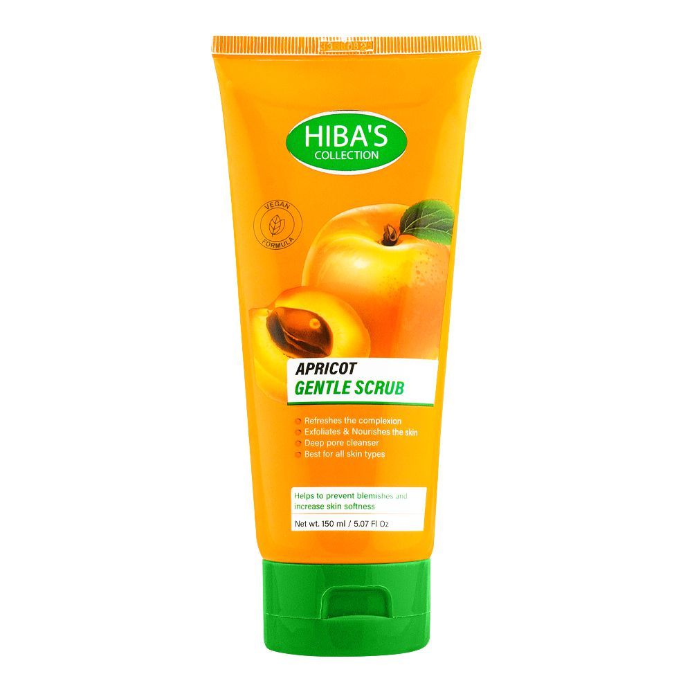 Hiba's Collection Apricot Gentle Scrub, For All Skin Types, 150ml - Front View