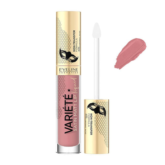Eveline Variiete Satin Matt Lip Liquid Lipstick, 02 Raspberry Cream - Front View