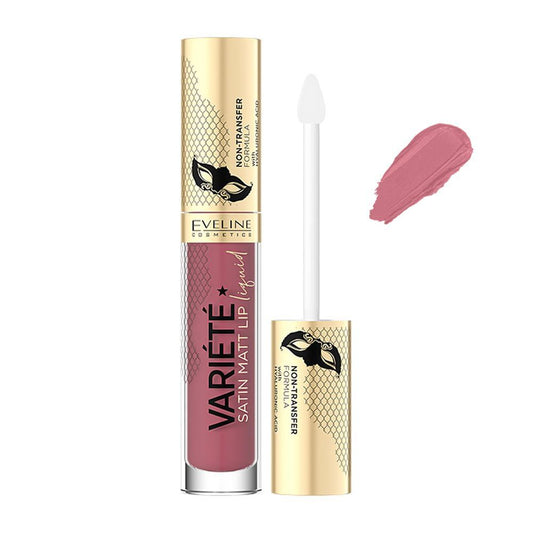 Eveline Variiete Satin Matt Lip Liquid Lipstick, 03 Berry Shake - Front View