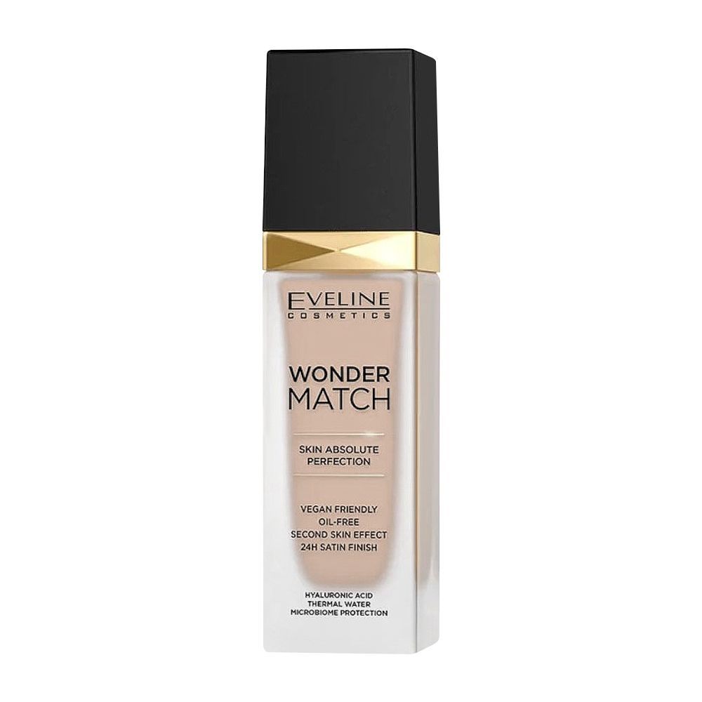 Eveline Wonder Match Skin Absolute Perfection Foundation, 12 Light Natural, 30ml - Front View