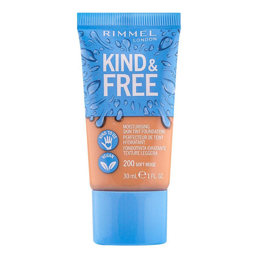 Rimmel Kind & Free Moisturizing Skin Tint Foundation, 200, Soft Beige, 30ml - Front View