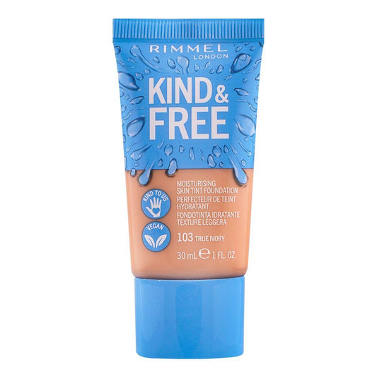 Rimmel Kind & Free Moisturizing Skin Tint Foundation, 103, True Ivory, 30ml - Front View