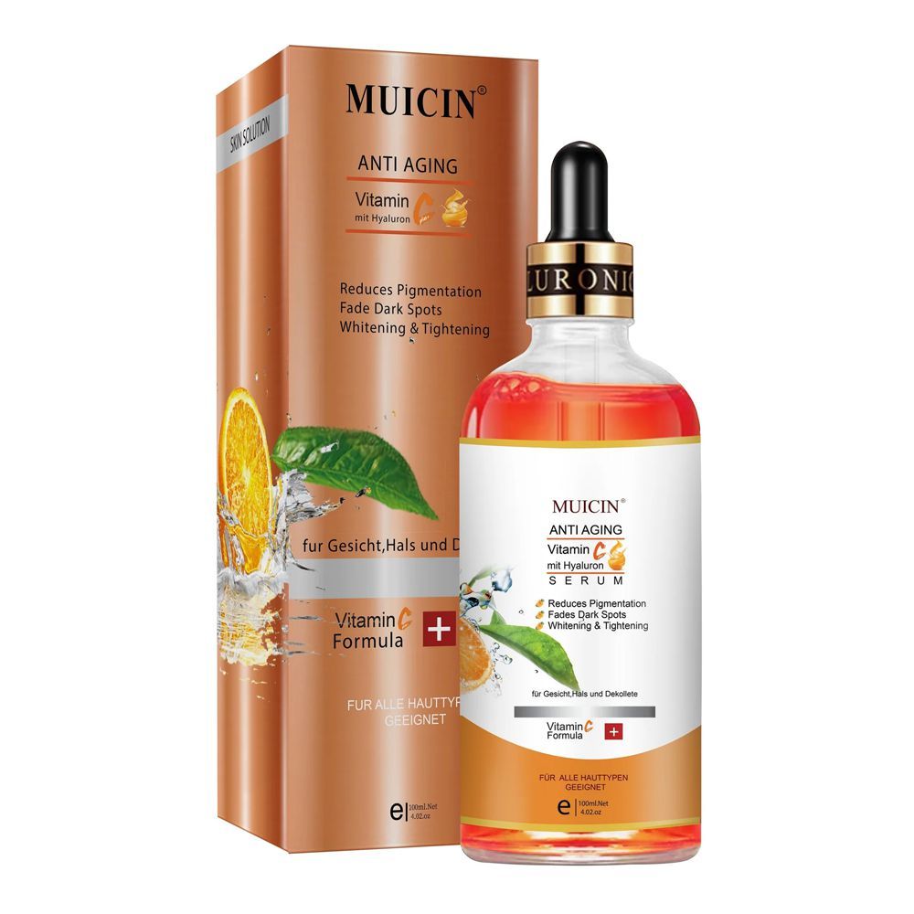 Muicin Vitamin C Milt Hyaluron Anti-Aging Serum, 100ml - Front View