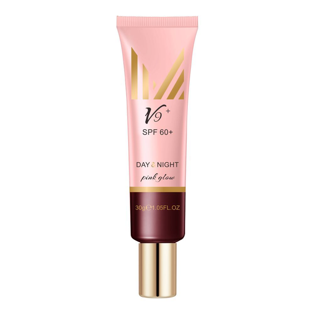 Muicin Baby V9+ SPF 60+ Day & Night Pink Glow Isolation Makeup Primer, 30g -  Front View