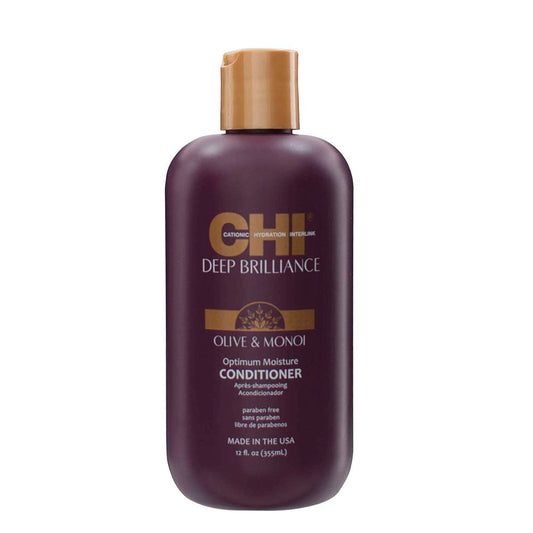 CHI Deep Brilliance Optimum Moisture Conditioner, Paraben Free, For All Hair Types, 355ml - Front View