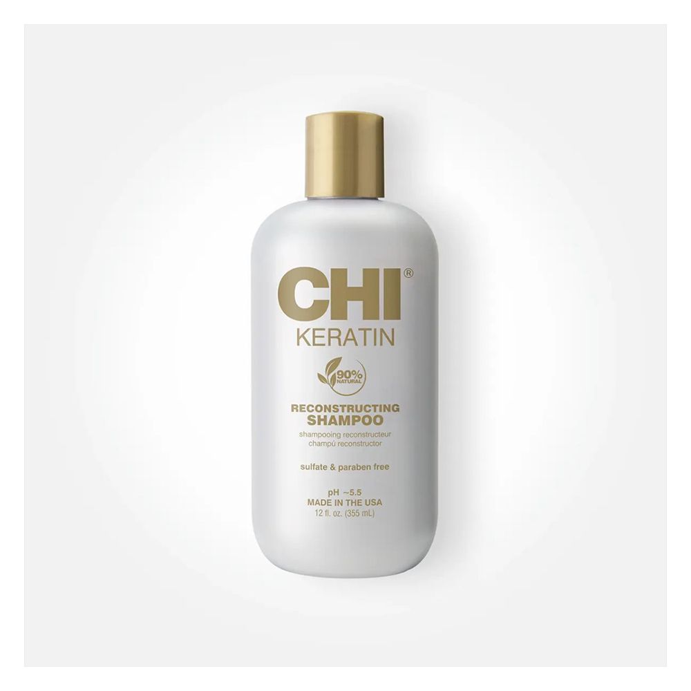 CHI Keratin Reconstructing Shampoo, Sulfate & Paraben Free, For All Hair Types, 355ml - Front View