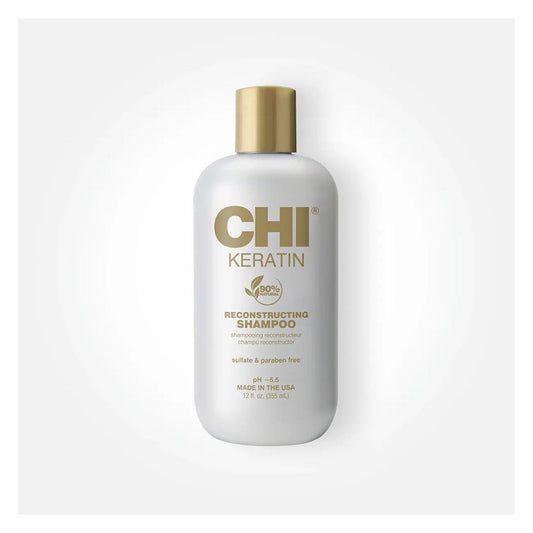 CHI Keratin Reconstructing Shampoo, Sulfate & Paraben Free, For All Hair Types, 355ml - Front View