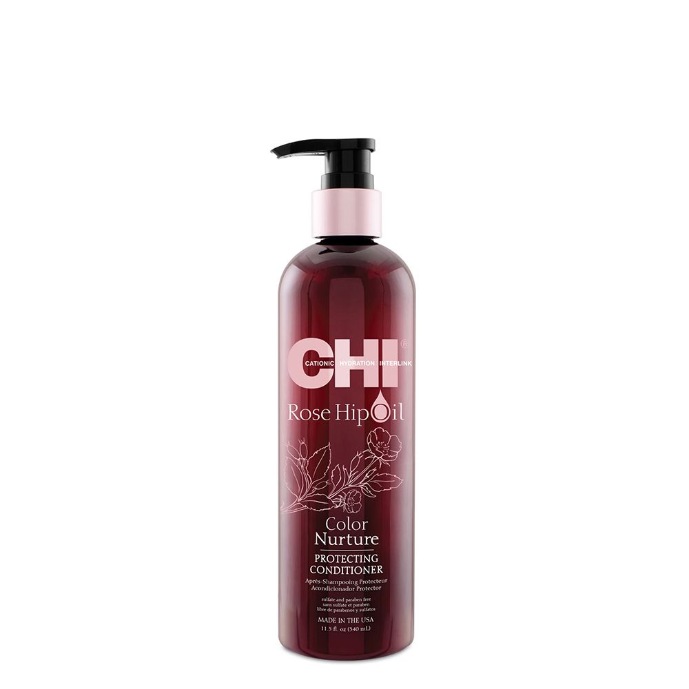 CHI Rosehip Oil Protecting Conditioner, Sulfate & Paraben Free, For Color-Treated Hair, 340ml - Front View