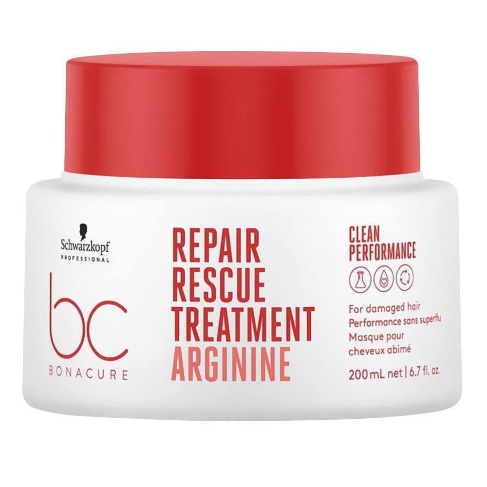 Schwarzkopf BC Bonacure Repair Rescue Arginine Treatment Hair Masque, For Damaged Hair, 200ml - Front View