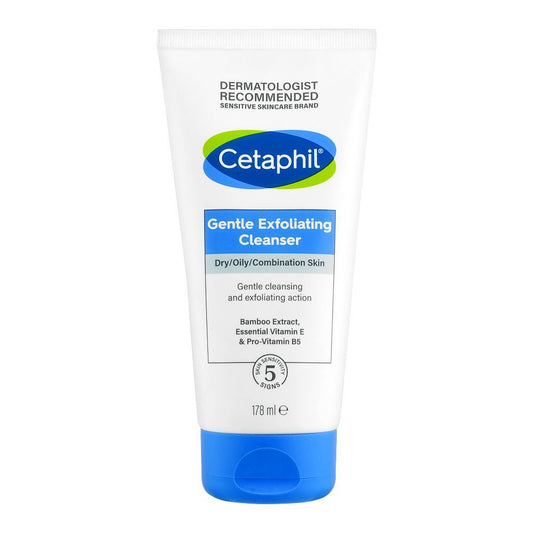 Cetaphil Gentle Exfoliating Cleanser, For Dry, Oily, Combination Skin, 178ml - Front View
