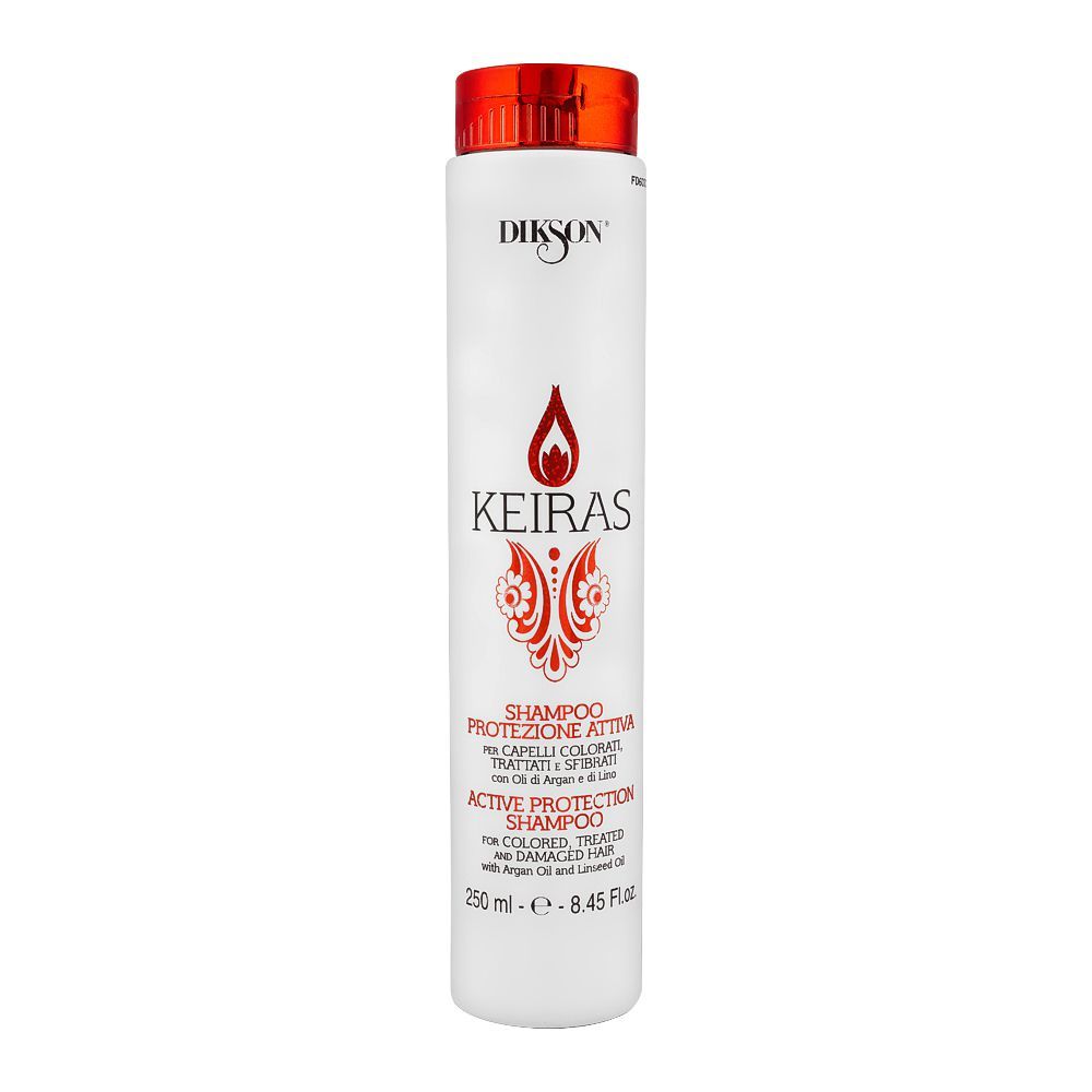 Dikson Keiras Active Protection Shampoo, For Color Treated & Damaged Hair, 250ml - Front View