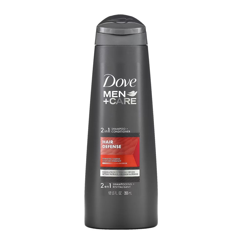 Dove Men+ Care Hair Defense 2-In-1 Shampoo + Conditioner, 355ml - Front View