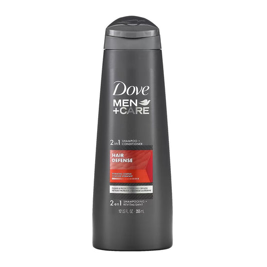 Dove Men+ Care Hair Defense 2-In-1 Shampoo + Conditioner, 355ml - Front View