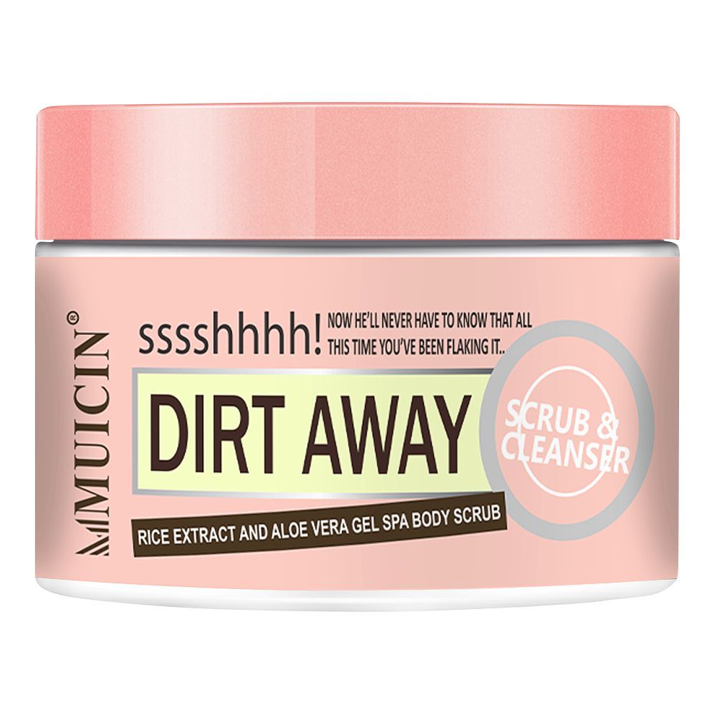 Muicin Dirt Away Rice Extract And Aloe Vera Gel SPA Body Scrub, 140g - Front View