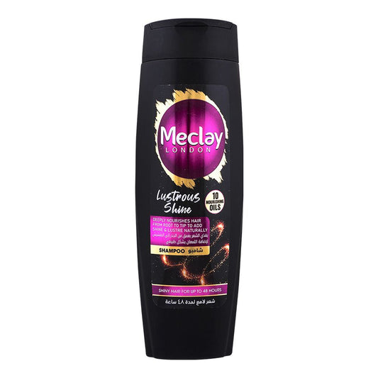 Meclay London 10 Nourishing Oils Lustrous Shine Shampoo, For Shiny Hair, 360ml - Front View