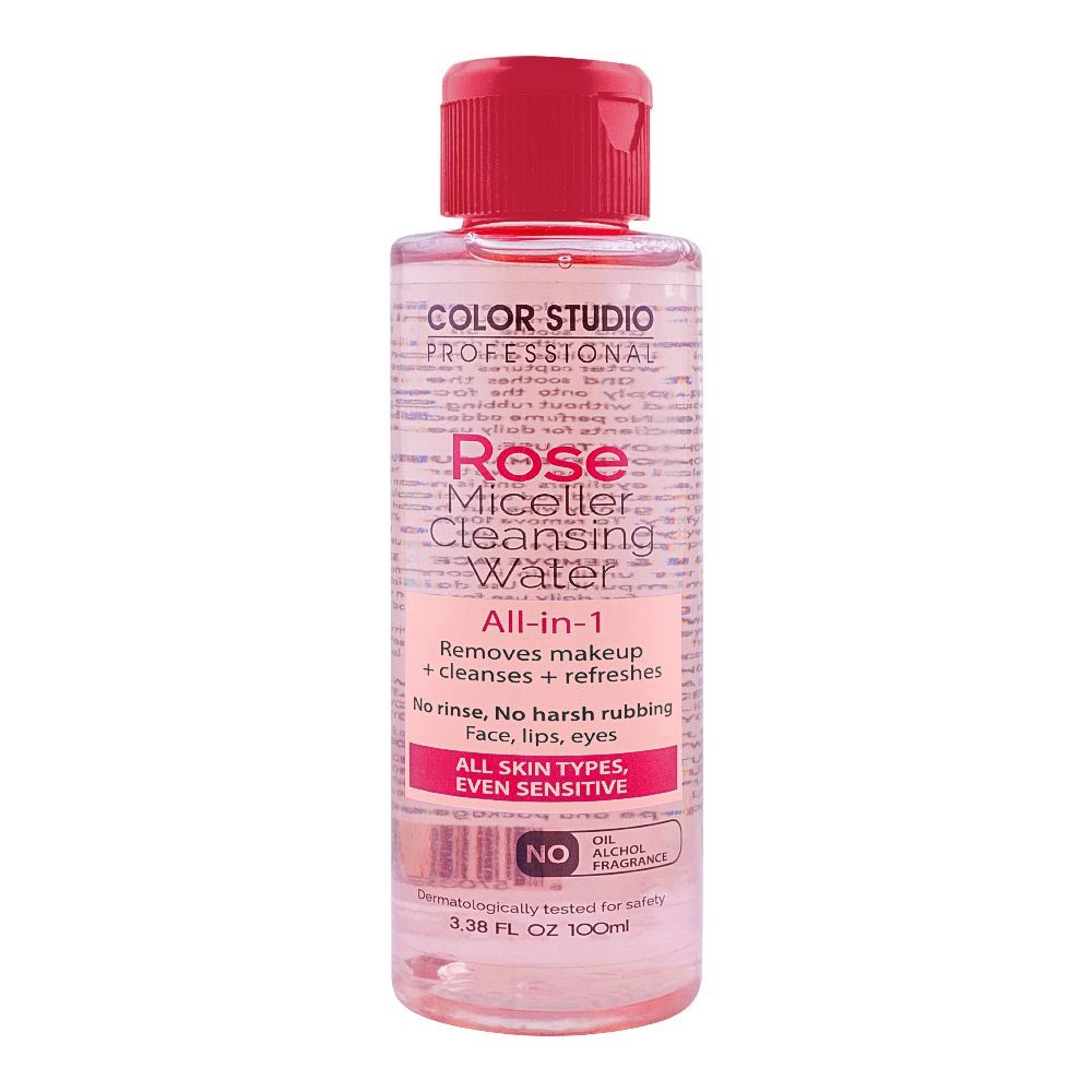 Color Studio Rose All-In-1 Miceller Cleansing Water, 100ml - Front View