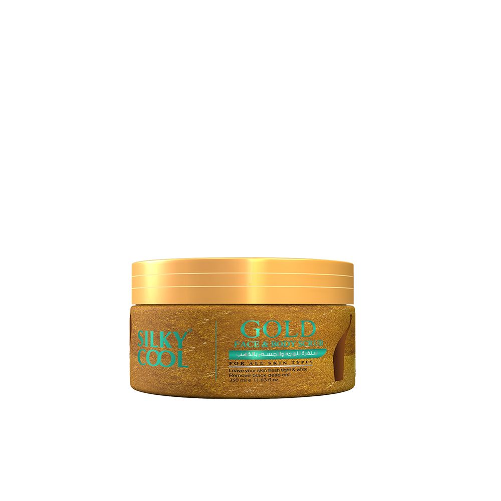 Silky Cool Gold Face & Body Scrub, For All Skin Types, 200ml - Front View