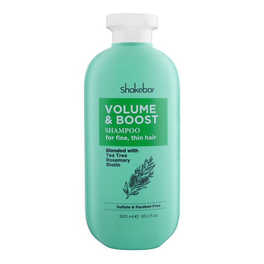 Shakebar Volume & Boost Sulfate & Paraben Free Shampoo, For Fine & Thin Hair, 300ml - Front View