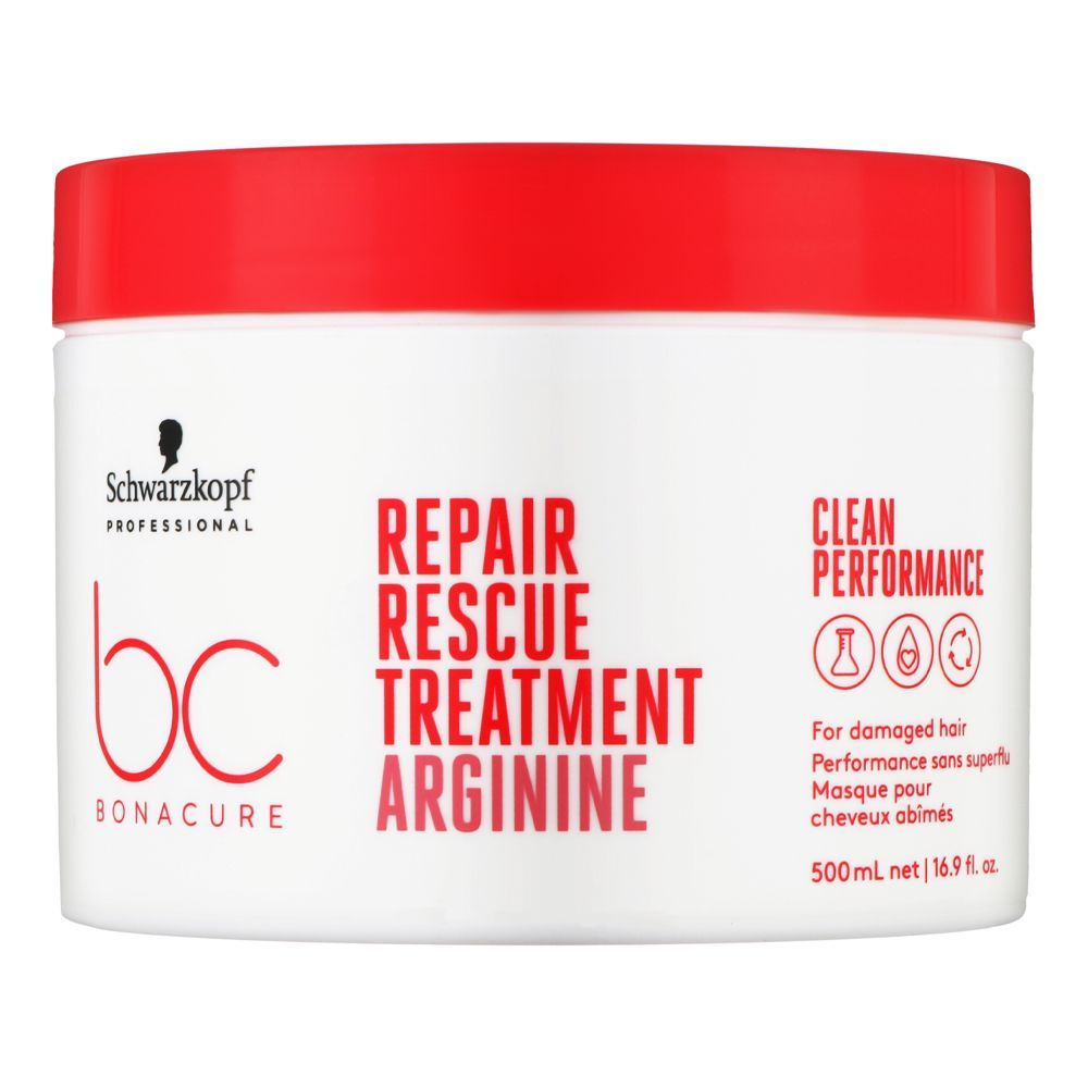 Schwarzkopf BC Bonacure Repair Rescue Arginine Treatment Masque, For Damaged Hair, 500ml - Front View