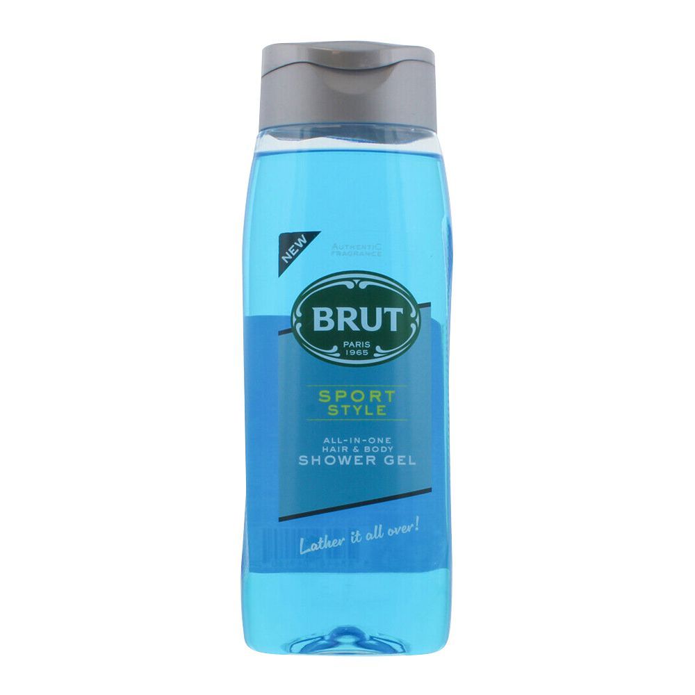 Brut Sport Style All-In-One Hair & Body Shower Gel, 500ml - Front View
