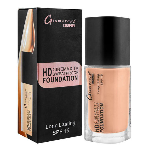 Glamorous Face HD Cinema & TV Waterproof Long Lasting Foundation, 04 Natural, GF7822 - Front View