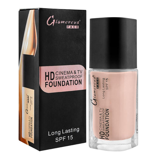 Glamorous Face HD Cinema & TV Waterproof Long Lasting Foundation, 05 Natural Tan, GF7822 - Front View