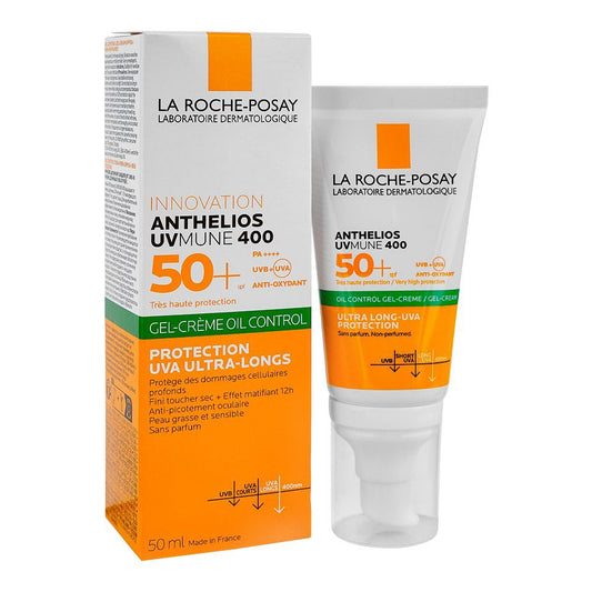 La Roche-Posay Anthelios Uvmune 400 SPF-50+ Oil Control Gel Cream, 50ml -  Front View