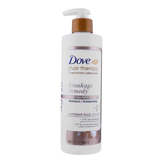Dove Hair Therapy Breakage Remedy 0% Sulfates Nutrient-Lock Serum Shampoo, 400ml - Front View