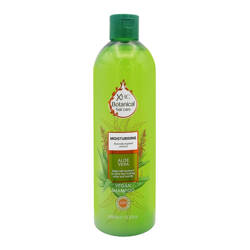 XHC Botanical Moisturising Aloe Vera Vegan Shampoo, 400ml - Front View
