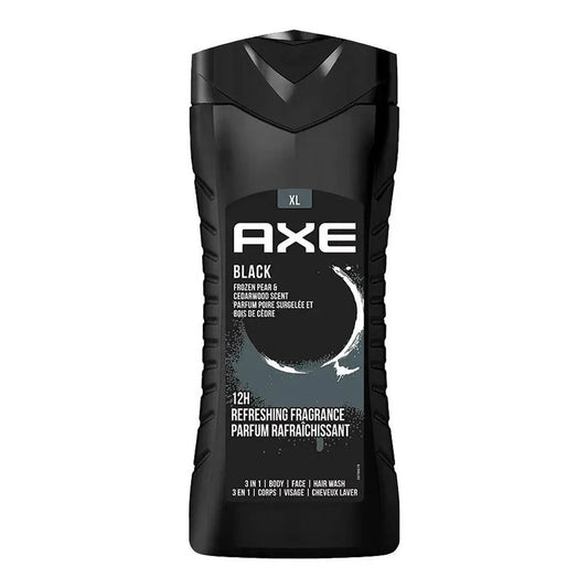 Axe Black Frozen Pear & Cedar Wood Scent 3-In-1 Body, Face & Hair Wash, 400ml - Front View