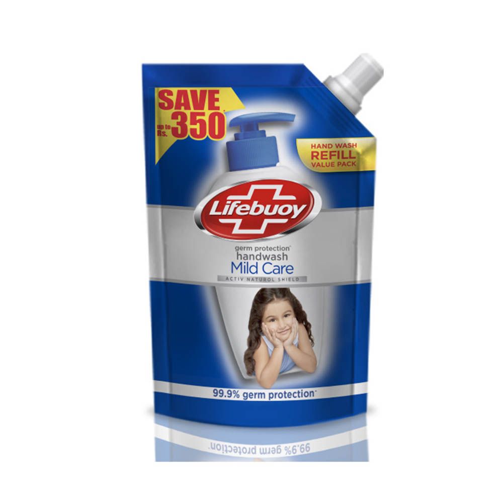 Lifebuoy Mild Care With Vitamin Hand Wash  900ml Pouch Refill  Save Up To Rs.350/- - Front View