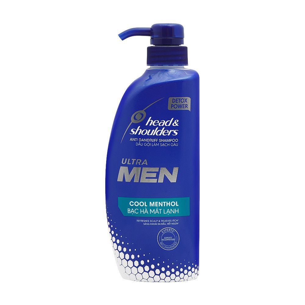 Head & Shoulders Ultra Men Cool Menthol Anti-Dandruff Shampoo, 480ml - Front View
