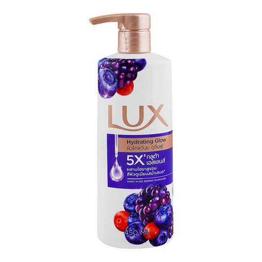 Lux Hydrating Glow Sweet Mixed Berries Fragrance Body Wash, 500ml - Front View
