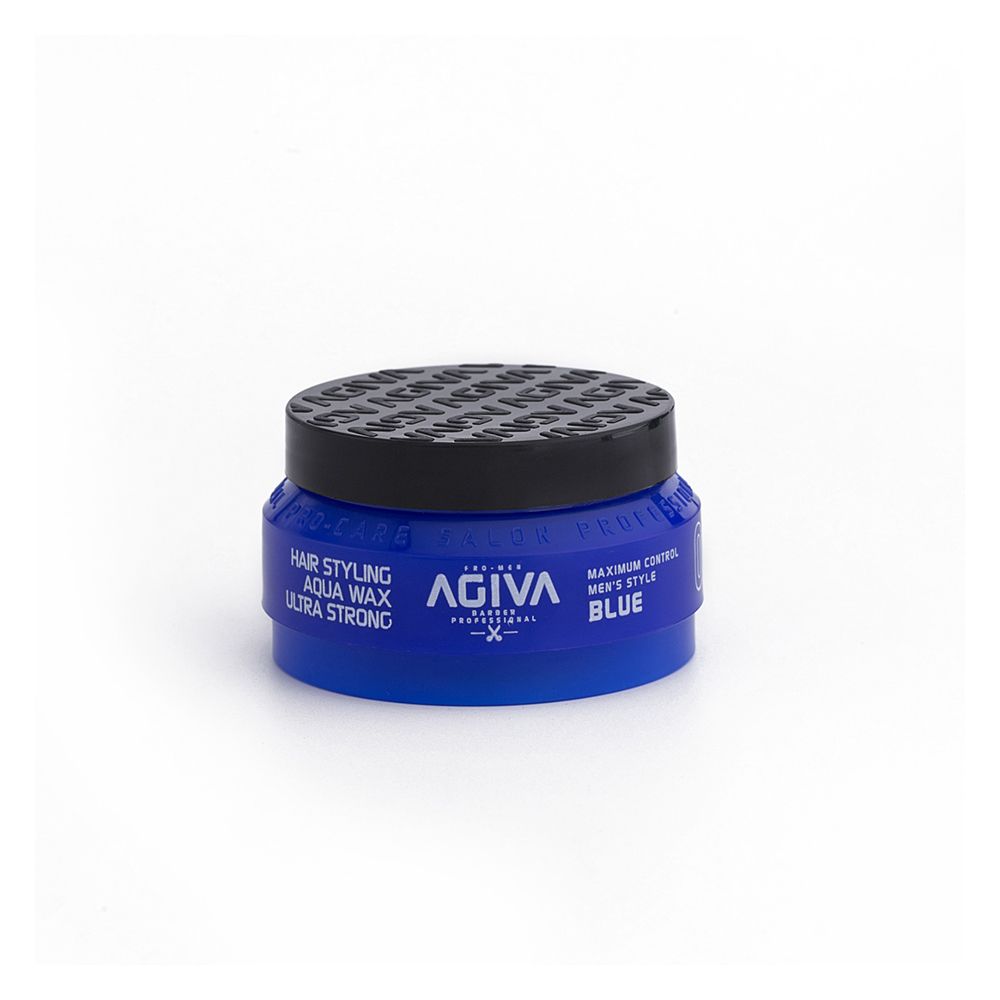 Agiva Professional Ultra Strong Hair Styling 02 Aqua Wax Blue, Hair Wax, 90ml - Front View