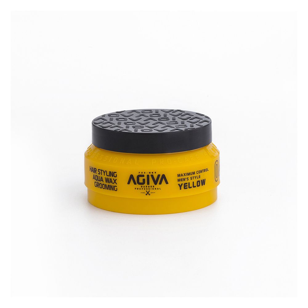 Agiva Professional Hair Styling Wax Yellow, Aqua Grooming 04, 90ml - Front View
