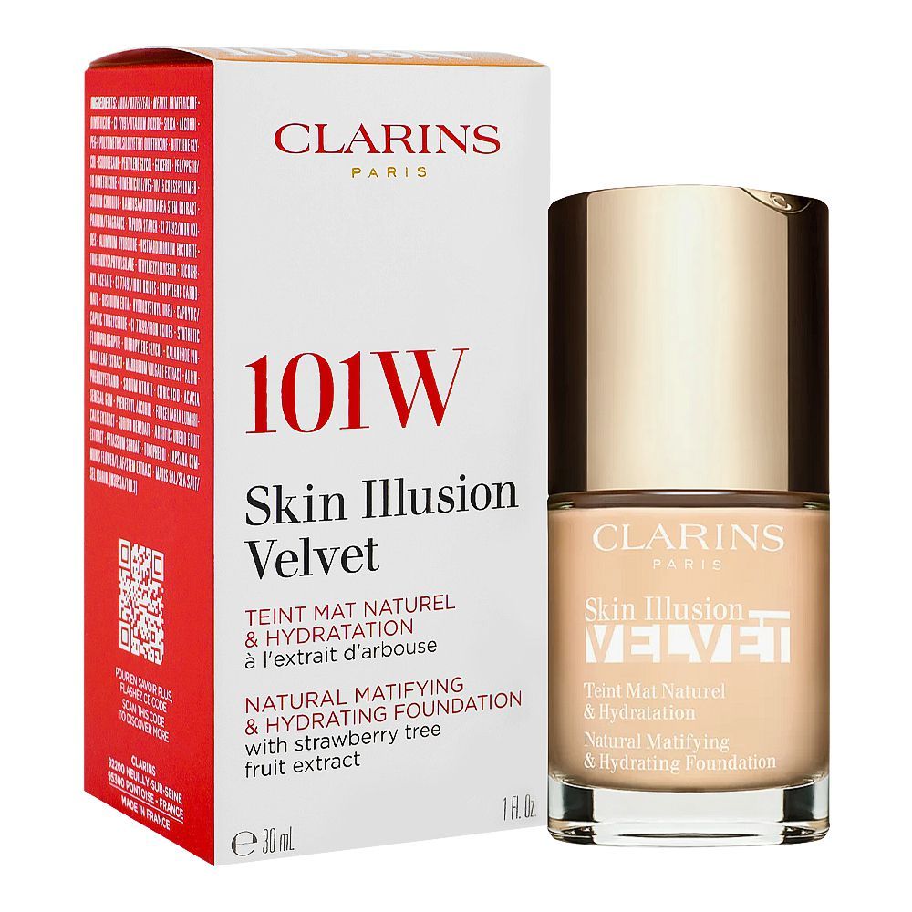 Clarins Paris Skin Illusion Hydrating Foundation, 101W - Front View