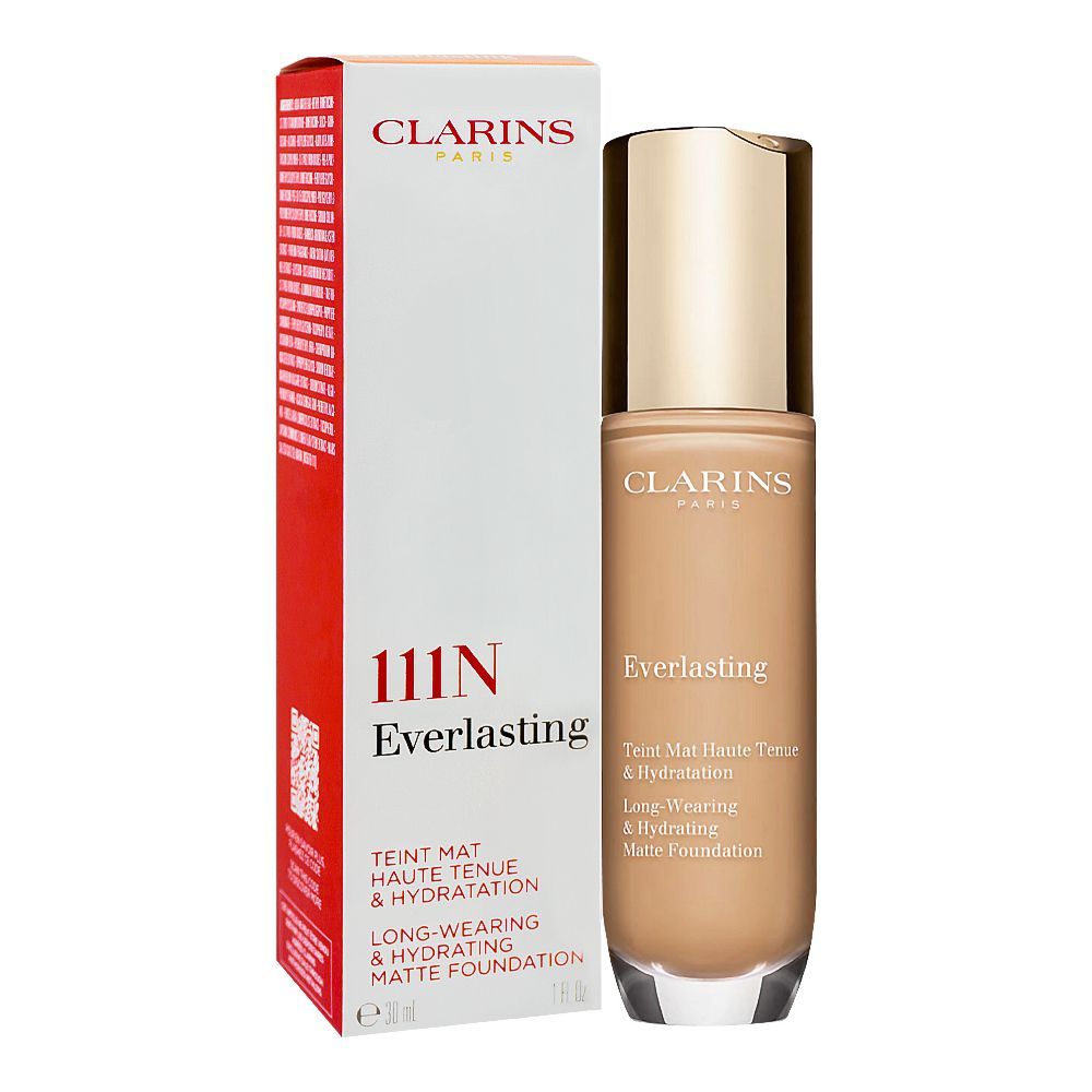 Clarins Paris Everlasting Long-Wearing & Hydrating Matte Foundation, 111N Auburn - Front View