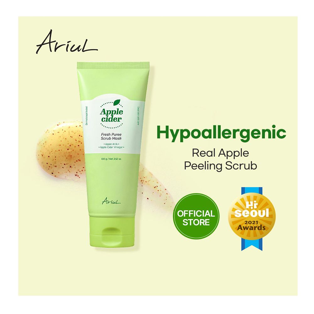 Ariul Apple Cider Fresh Puree Scrub Mask, 100g - Front View