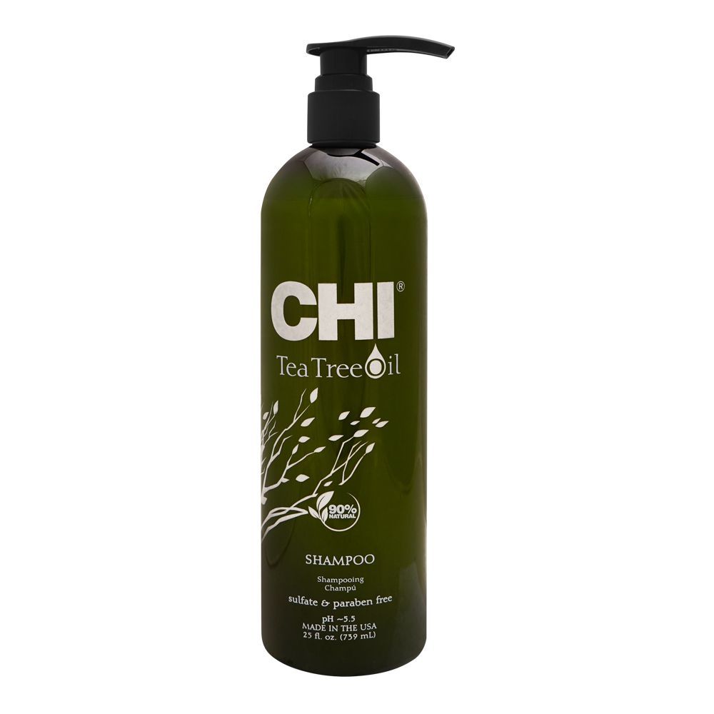 CHI Tea Tree Oil 90% Natural Sulfate & Paraben Free Shampoo, 739ml - Front View