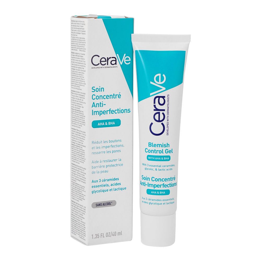 CeraVe Blemish Control Gel With AHA & BHA, 40ml - Front View