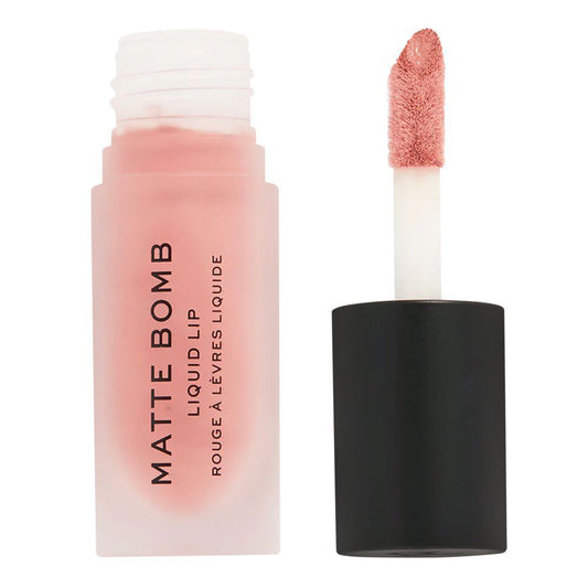 Makeup Revolution Matte Bomb Liquid Lipstick, Nude Magnet, 4.6ml - Front View