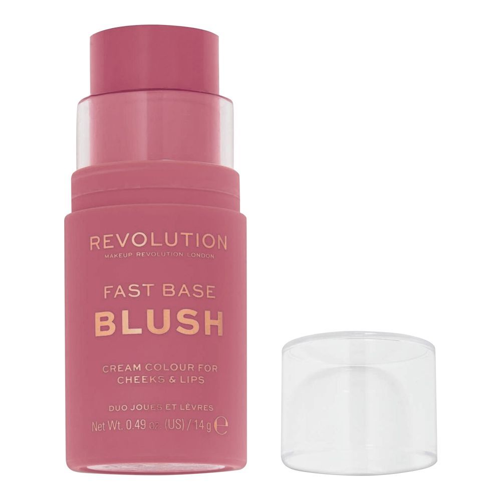 Makeup Revolution Fast Base Blush Stick, Blush, 14g - Front View
