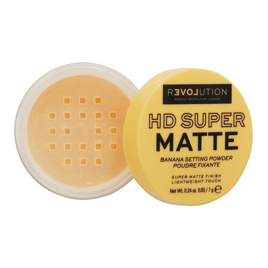 Makeup Revolution HD Super Matte Banana Setting Powder, 7g - Front View