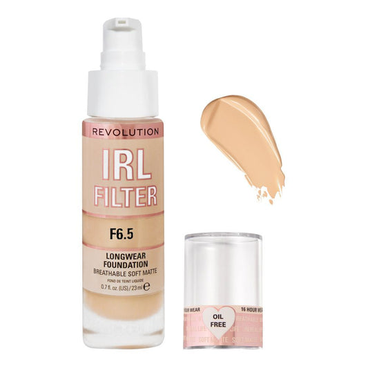 Makeup Revolution IRL Filter Longwear Foundation, F6.5 - Front View