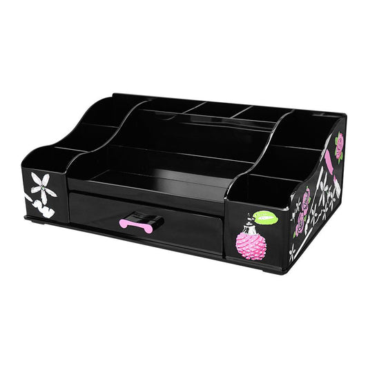 Kaligon Beauty Organizer, 8001-Black - Front View