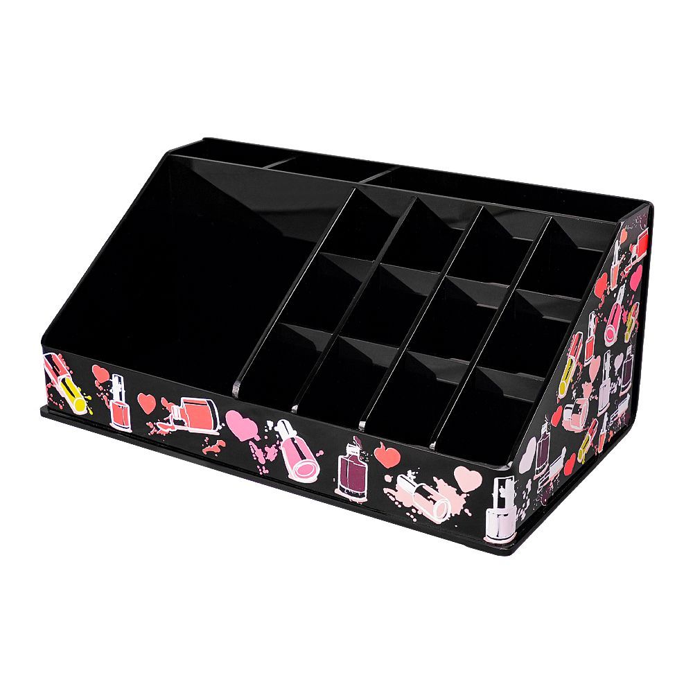 Kaligon Beauty Organizer, 8002-Black - Front View