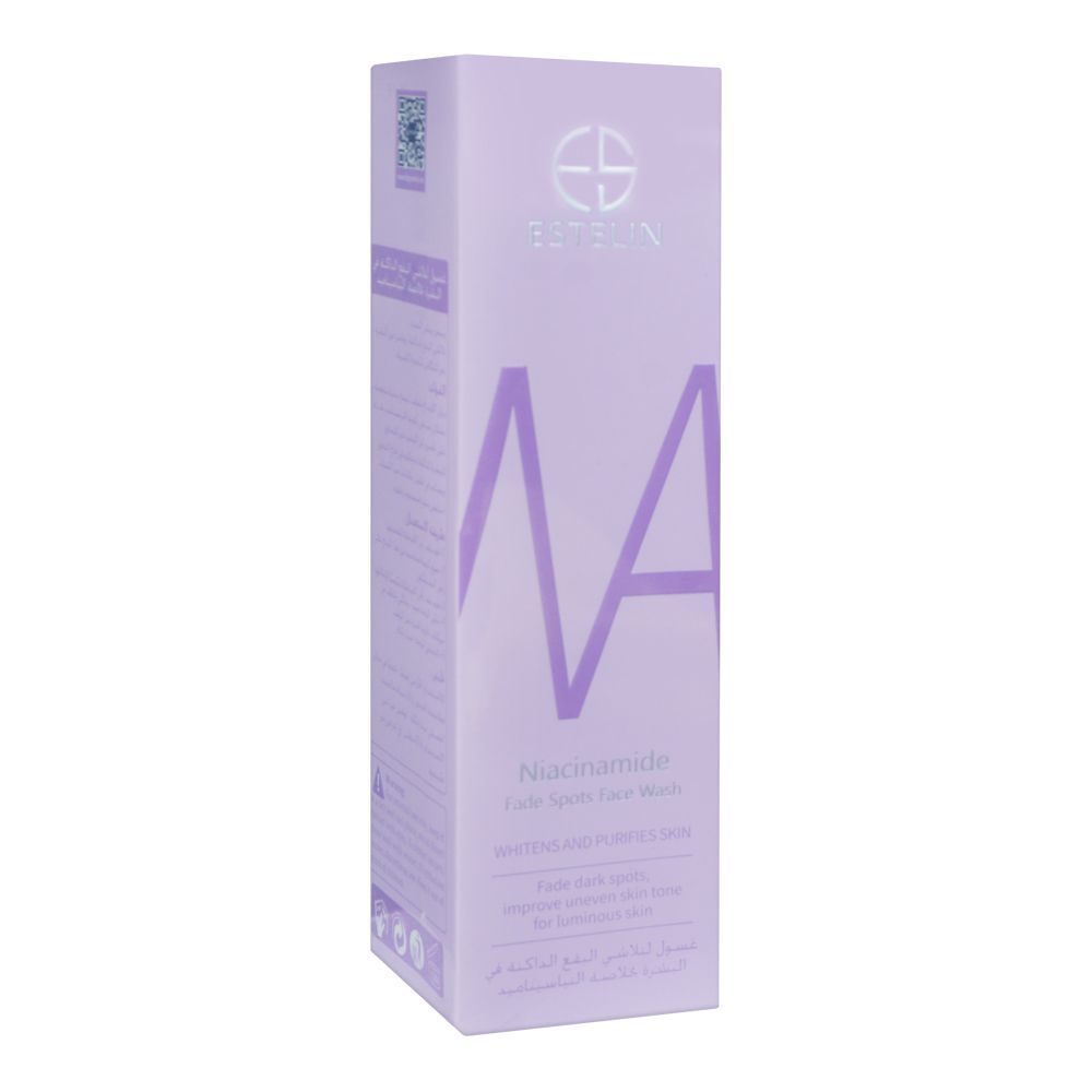 Estelin Niacinamide Fade Spots Face Wash, Whitens & Purifies Skin,100g - Front View